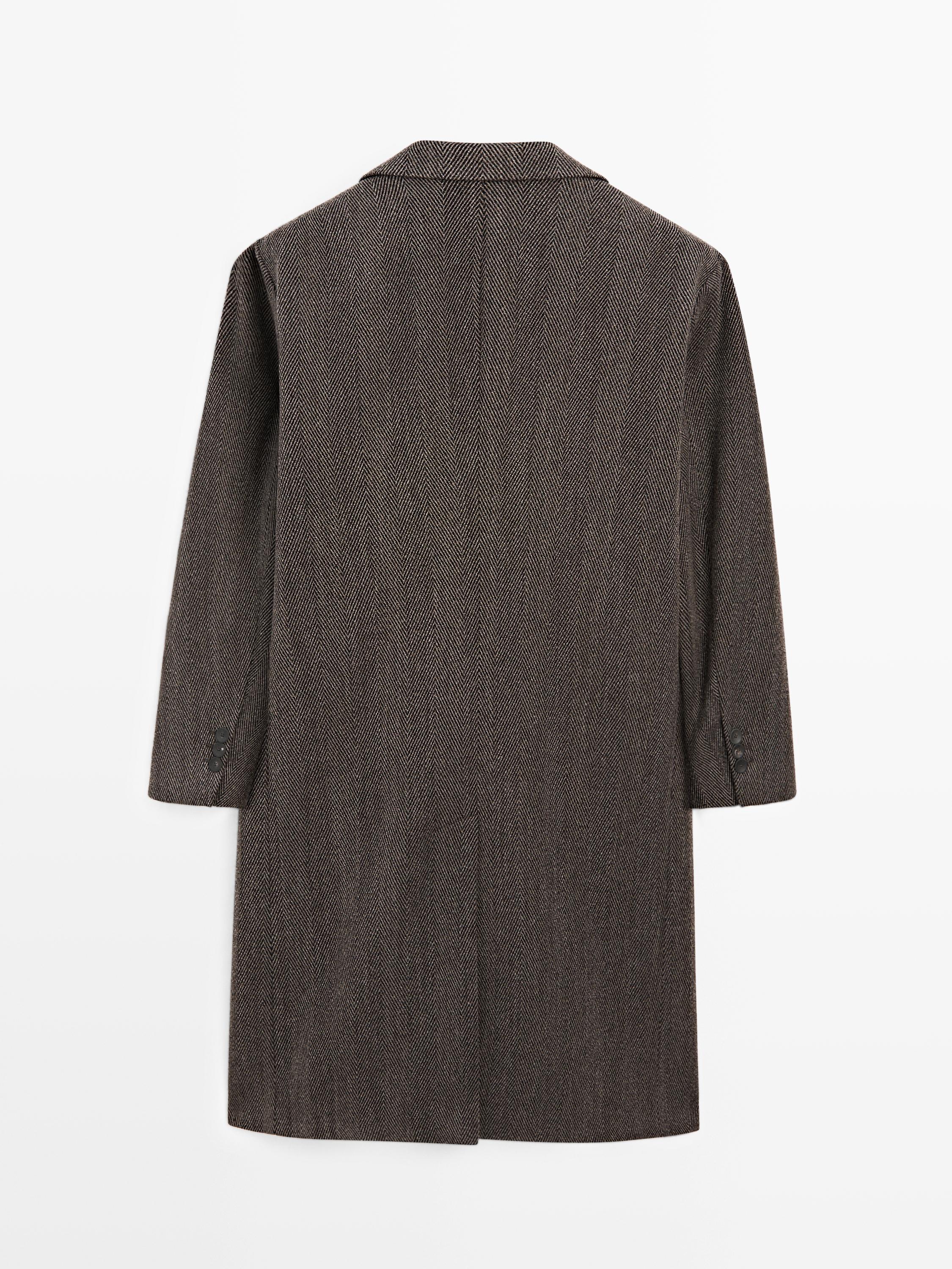 Long herringbone coat - LIMITED
